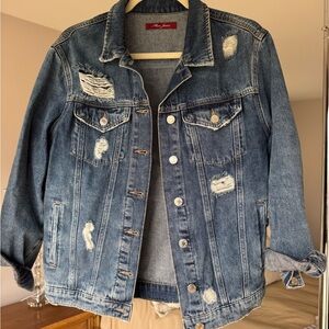 Mavi Distressed Blue Denim Jacket, sz S
